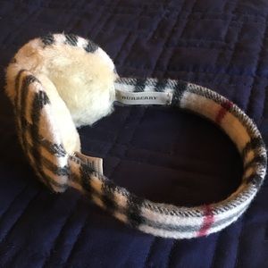 Authentic Burberry Nova Check Cashmere Earmuffs
